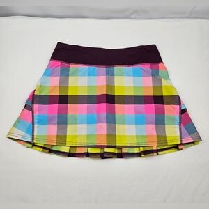 LULULEMON Women's Pace Setter Skirt Skort running workout small medium checkered